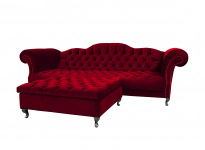 Chesterfield Canapé Polster Designer Couchen Sofa Garnitur Canapé SLIII Sofa №46