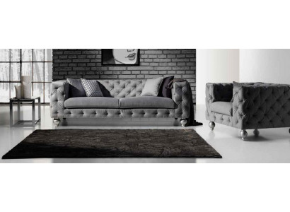 Sofagarnitur Chesterfield Set 252cm + Fotell Sofa Couch Designer Dekor Sofa
