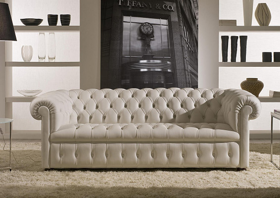 Chesterfield Sofa Couch Polstersofa Klassesch 2-Sëtzer Sëtz Lieder Schaffhuet.