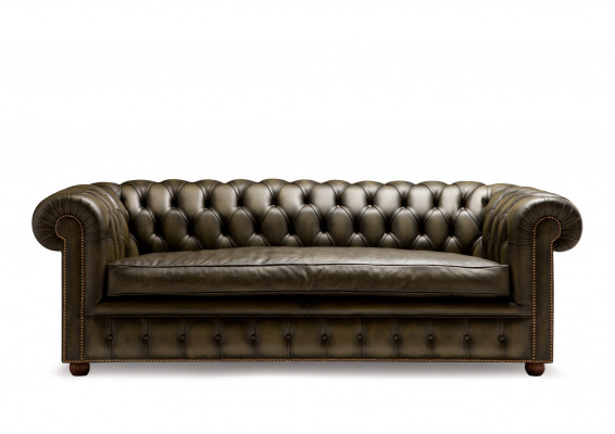 Chesterfield Canapé Sofa Polster Garnitur 3-Sëtz Sofasen Klassesch Nei Richmond