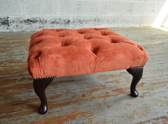 Hocker Sëtz Fernsehensdesign Polster Foussocker Chesterfield Textil Nei - 368
