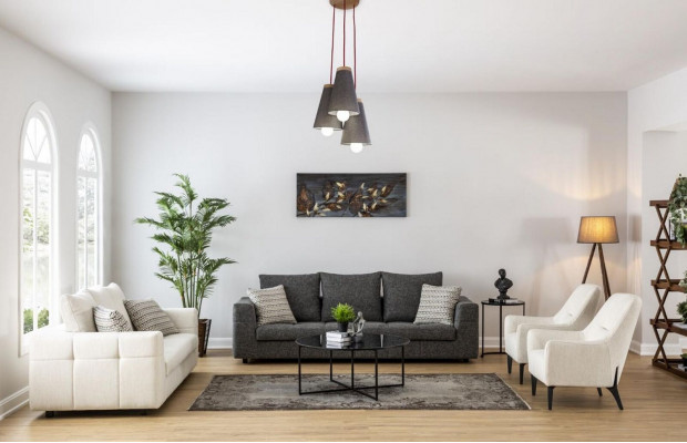 Luxus modern Sofa 3-Sëtzer Polstersofa wäiss Textil Sëtz Design Couch Sofas