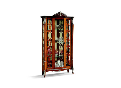 Italienesch Miwwelen Luxus Design Holz Klassesch Barock Regal Glasschaf Vitrinen.