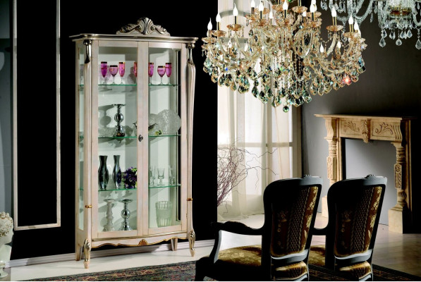 Design Miwwel Holz Klassesch Barock Luxus Vitrin Schaf Regal Italienesch Miwwel Nei