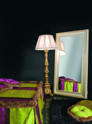 Klassesche Wandspigel Holzrahmen Spigel Miwwelen Barock Rokoko Glas Kader Wand Nei