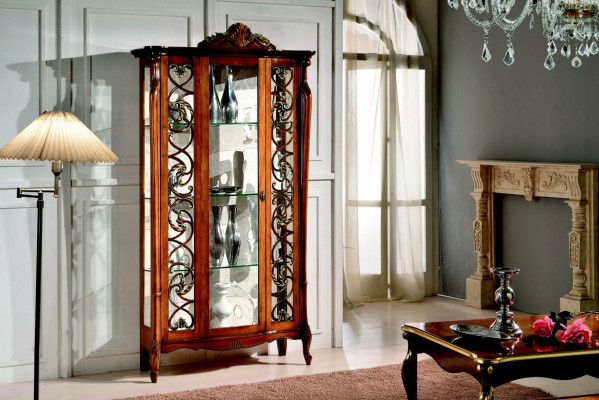 Klassesch Schafpafamillen Design Schief Glasvitrinen Italienesch Miwwel Nei