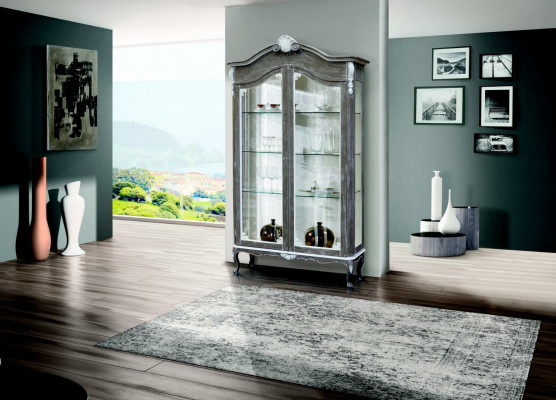 Miwwelen Klassesch Stil Design Vitrin Wunnzëmmer Schief Glasschaf Regal Schief Nei