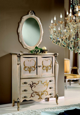 Design Barock Anrichte Schlofkummer Kommode Sideboard Holz