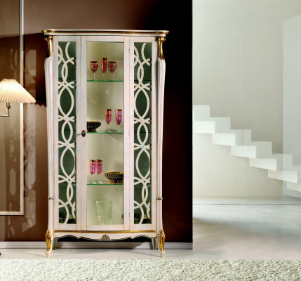 Klassesch Miwwelen Holz Design Vitrinn Stil Regal Schaf Schief Italienesch Miwwelen Nei