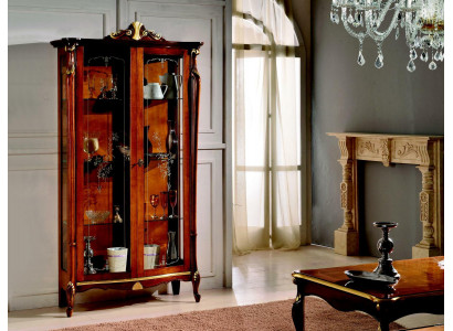 Italienesch Miwwelen Holz Klassesch Stil Design Vitrinn Schaf Regal Schranken