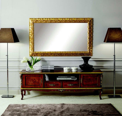 Luxus 2tlg Set Sideboard Lowboard rtv Spigel Italienesch Holz Miwwel Holzmöbel