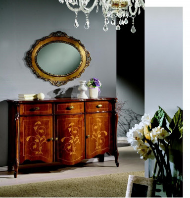 Miwwelen Stil Barock 2-teil. Set Luxus Holz Italienesch Luxus Miwwelen Kommode