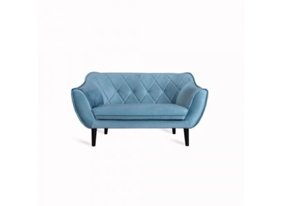 Komfortabelt, mëllt 2-Sëtz-Sofa an luxuriéise Polsterung an zaartbloer Faarf