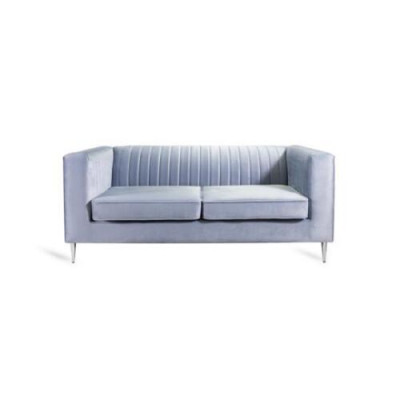 Sofa 2 Sëtzer Gro Eleganten Modern Luxus Design Holz Miwwelen Polster Stoff Nei