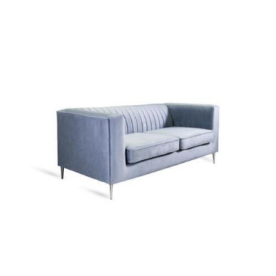 Sofa 2 Sëtzer Gro Eleganten Modern Luxus Design Holz Miwwelen Polster Stoff Nei