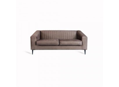 Sofa 2 Sëtzer brong Sofas Sëtz Wunnzëmmer Modern Design Polster Stoff Eleganz