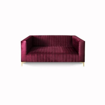Stilvollt, super-bequemt 2-Sëtzer-Sofa a Violett gëtt zu engem helle Akzent an ärem Interieur.