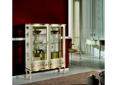 Design Holzschaf Vitrinenschief Italienesch Luxusmiwwel Kommod Barockstil