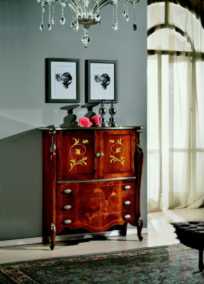 Miwwel Holz Stil Barock Schick Schaf Kommode Schief Designer Italienesch