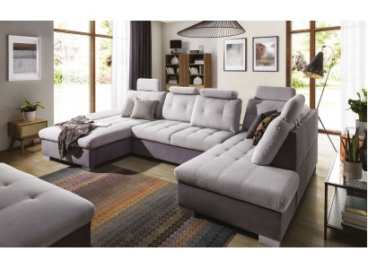 Multifunktiounscouch Ecksofa Couch Polster Verstellbaren Réck Wunnlandschaft