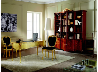 Designer Miwwele 2x Stull Gold Wunnzëmmer Holz Still Italienesch Luxus Miwwele Nei