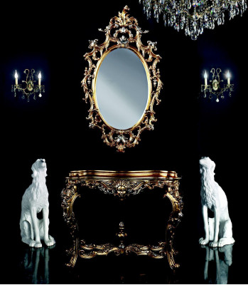 Modernt Grousst Luxus Spigel Wandspigel Echt Holz Kader Hänkspigel Luxus Miwwelen