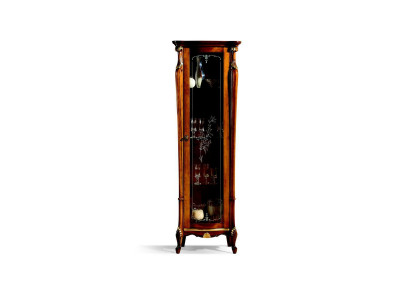Schick Design Glasschaf Holz Klassesch Stil Barock Vitrinne Italienesch Miwwelen Nei