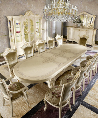 Dësch Luxus Iessdësch Italienesch Design Miwwelen Ariichtung Dëscher Massivholz