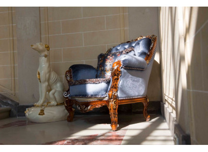 Design Luxus Klassesch Lehn Textil Fausstull 1 Sëtz Sofa Polster Sofas Einsëtz.