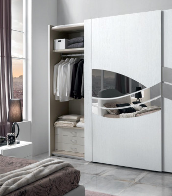 Kleederaschaf Holzschaf Luxus Schiebetüren Design Holz Modern Miwwelen Echt Holz