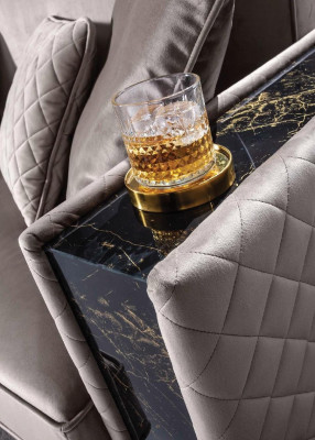 Zweesëtzeger Sofa Modern Design Polster Textil Sofas Sëtz Miwwelen Wunnlandschaft Gro