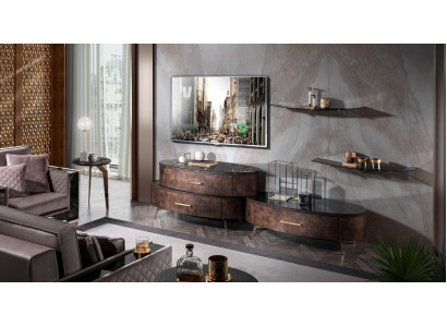 Design Wunnwand Sideboard 2x Wandoflage RTV Kommode Anrichte 4 tlg. Set RTV