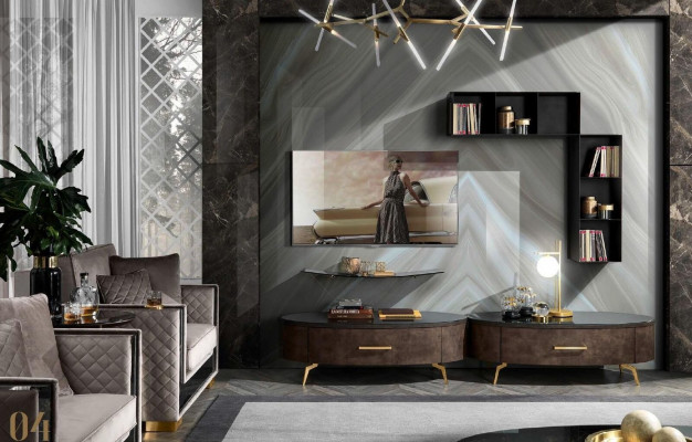 Wunnzëmmer rtv Säitebord tv Schaf Dësch Kommode Lowboard Holz Modern Nei