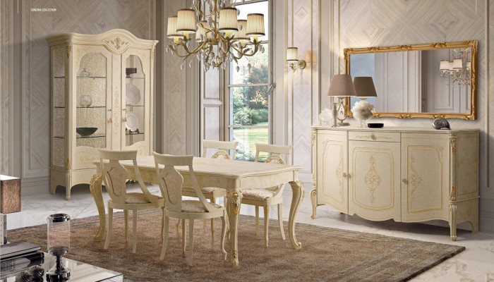 Auszéibaren Iessdësch Klassesch Design Dësch Italienesch Miwwelen Dëscher Holz Iess
