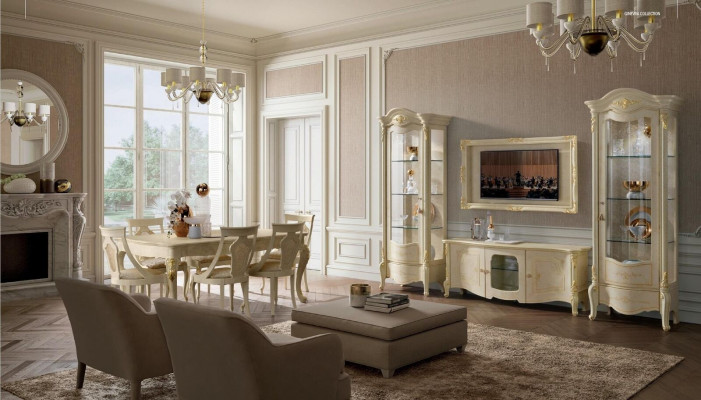 Auszéibaren Iessdësch Klassesch Design Dësch Italienesch Miwwelen Dëscher Holz Iess