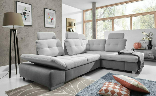 Eckcouch L-Form Couch Wohnlandschaft Garnitur Stoff Couchschlofaaris Schlofsofa