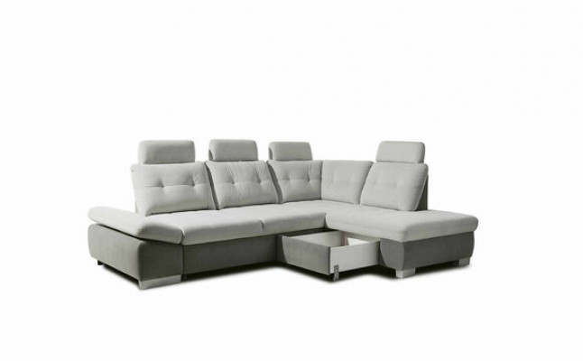 Eckcouch L-Form Couch Wohnlandschaft Garnitur Stoff Couchschlofaaris Schlofsofa
