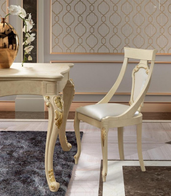 Iessdësch ausklappbar klasseschen Design Dësch italienesch Miwwelen Holz Iess.
