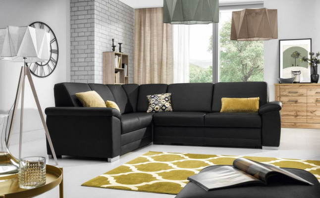 Ecksofa Stoff Sofa Couch Polstersët Eck Garnitur Canapéen Couwen Wunnlandschaft Nei