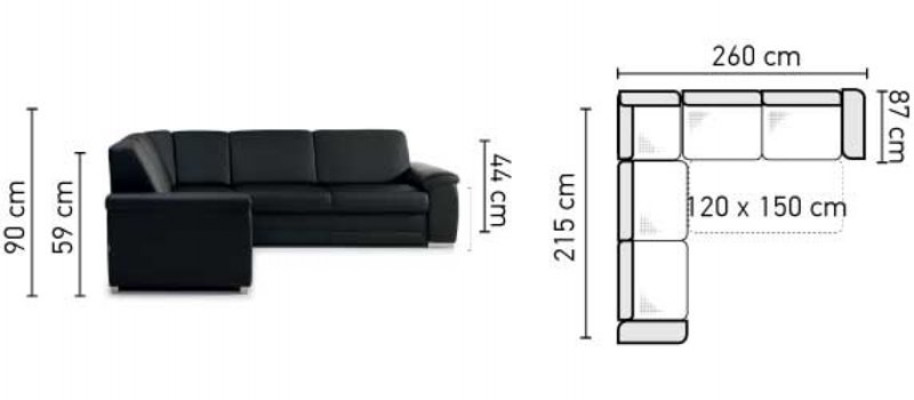 Ecksofa Stoff Sofa Couch Polstersët Eck Garnitur Canapéen Couwen Wunnlandschaft Nei