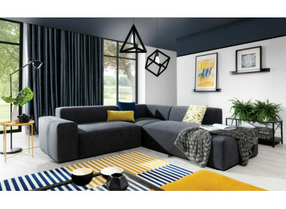 Eckcanapé L-Form Canapé Wunnlandschaft Garnitur Polster Stoff Design Modern