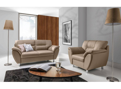 Garnitur Sofagarnitur 2+1 Sëtzer Couche Sofa Couchen Polster Stoff Sofas