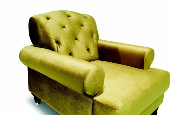 Chesterfield 1 Sëtzer Relax Fauteuil Club Lounge Sofa Stull Fernsehs Polster