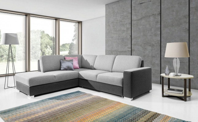 Multifunktiounnell Designer-Schlofsofa Eckform D fir Wunnzëmmer
