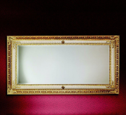 Klassesche Wandspigel Holzrahmen Spigel Miwwel Gold 104x194 Glas Kader Wand