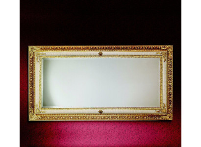 Klassesche Wandspigel Holzrahmen Spigel Miwwel Gold 104x194 Glas Kader Wand