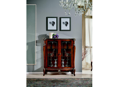 Schécken Design Miwwel Luxus Holz Vitrine Stil Antik Barock Schaf Italienesch Niewen Dësch.