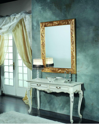 Spigel Italienesch Design Miwwel Standspigel Anrichte 93x183cm Barock Rokoko