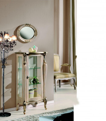 Miwwelen Holz Stil Barock Regaler Glasschaf Vitrin Glasschaf Italienesch Miwwelen