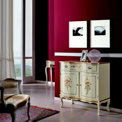 Wunnzëmmer Miwwelen Klassesche Barock Luxus Sideboard Kommode Echt Holz